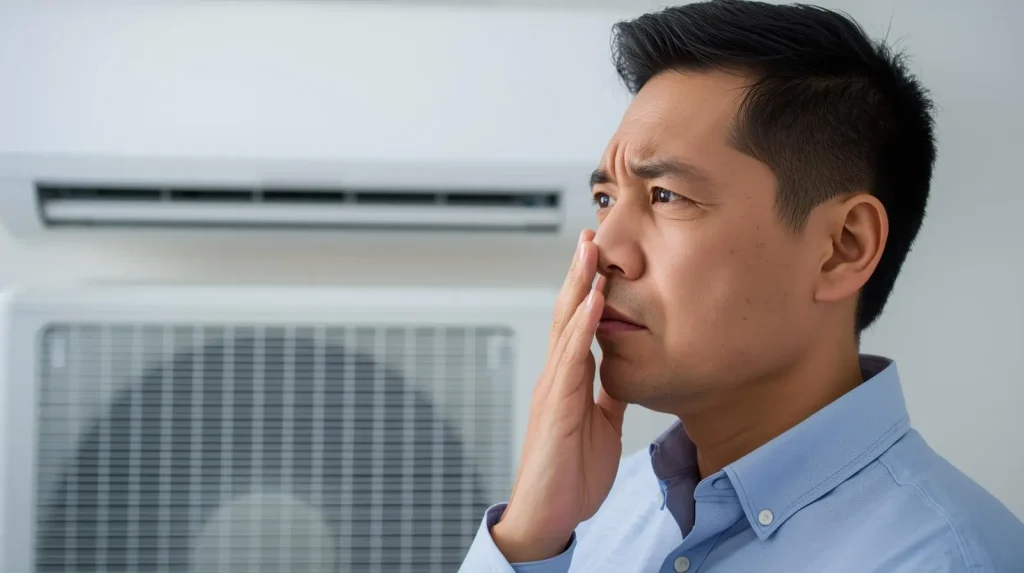 man standing in front of ac