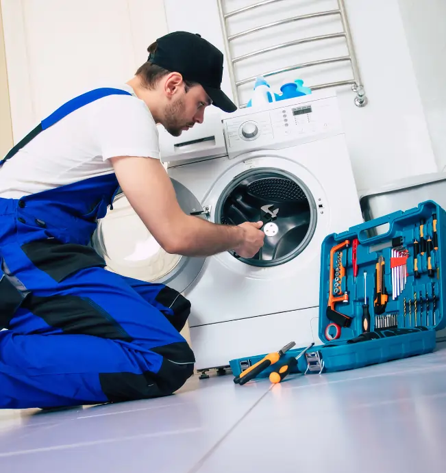 cleaning washing machine with tool box