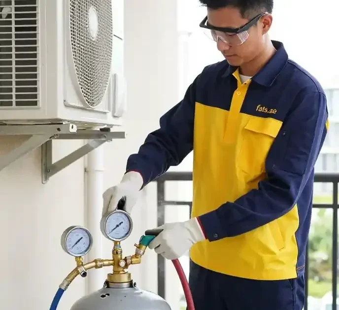 Gas refilling service for AC repair Dubai